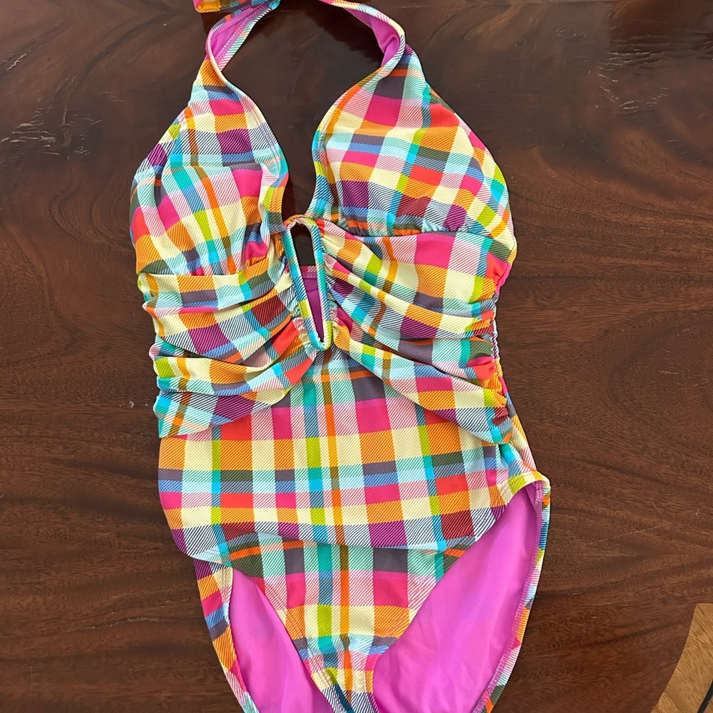 Playful Pink and Orange One Piece Swimwear
